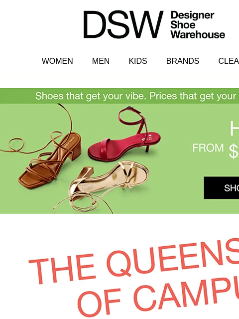 dsw newsletter: Two words: Campus. Essentials.