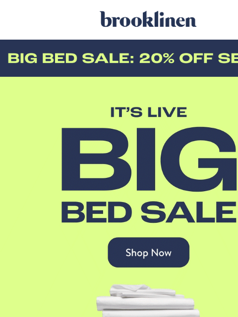 brooklinen newsletter: 20% Off Select Fan-Faves? Say Less