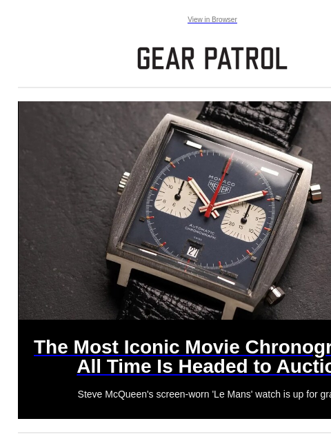 Plus, new Nike trail runners, Pixel smartphones and more Plus, new Nike trail runners, Pixel smartphones and more View in Browser The Most Iconic Movie Chronograph of All Time Is Headed to Auction The