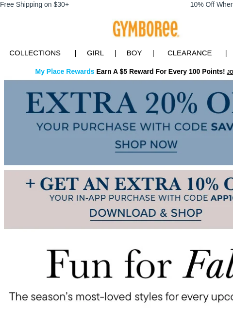 gymboree newsletter: Made-to-love styles for your next fall road trip �...