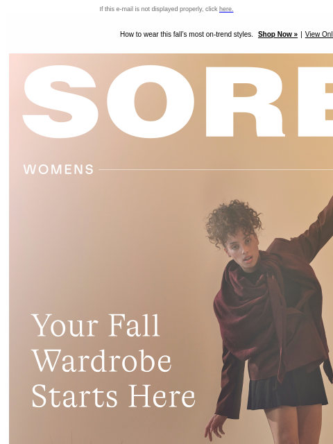 sorel newsletter: Your Three Fall Staples
