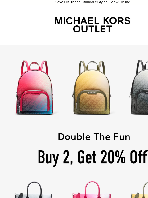 michaelkorsmail newsletter: It's Yours: 20% Off These Bags