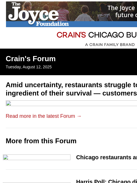 crainalerts newsletter: Why restaurants are struggling to hold on to custo...