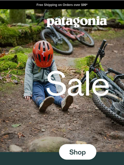 patagonia newsletter: Up to 50% off starts now