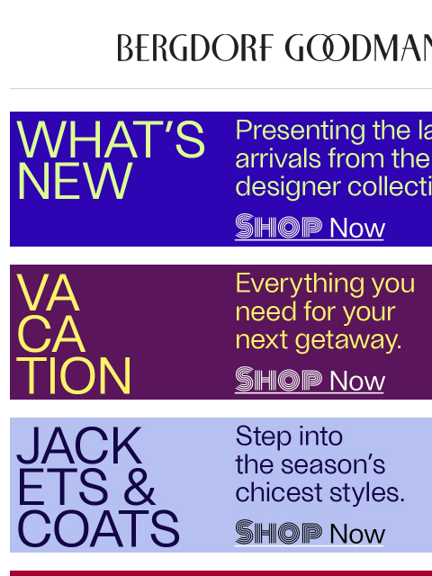 bergdorfgoodman newsletter: Fall Dressing 101