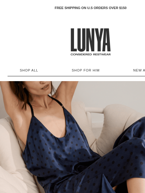 lunya newsletter: NEW BLUE ELLIPSIS