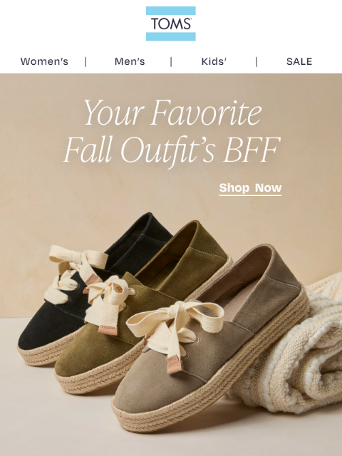 toms newsletter: It’s the Season of Suede! 
