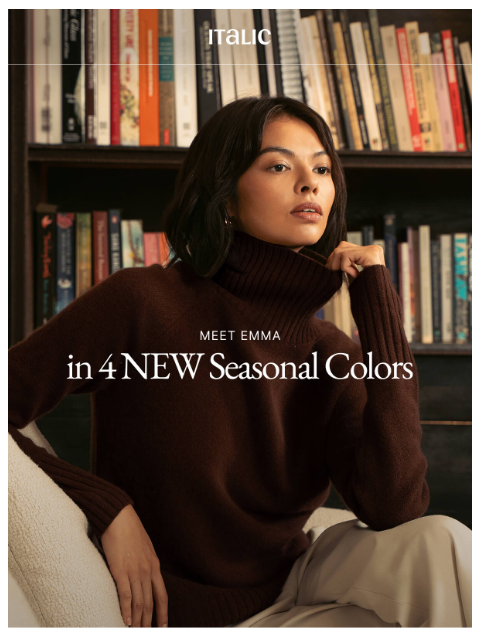 italic newsletter: Your Favorite Turtleneck | In 4 New Colors