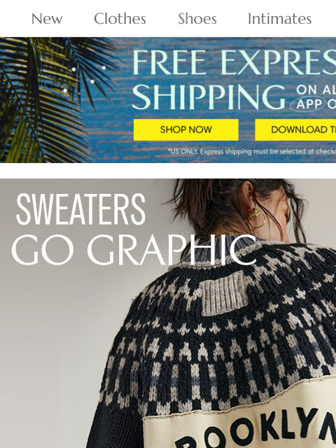 freepeople newsletter: Sweater shopping starts NOW π