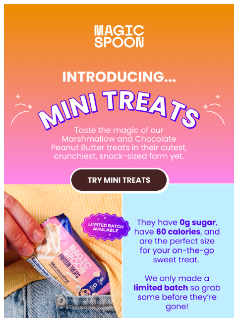 magicspoon newsletter: Introducing: NEW Mini Treats! 🤏