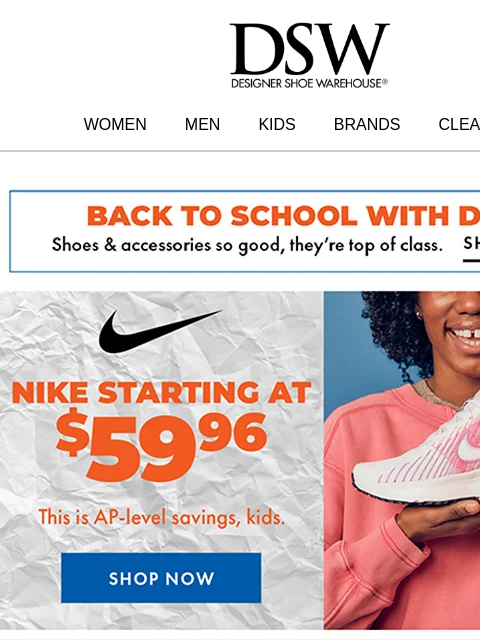 dsw newsletter: Inside: Nike you need.