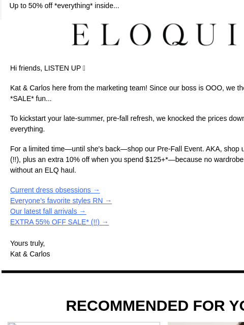eloquii newsletter: SHOP BEFORE OUR BOSS GETS BACK