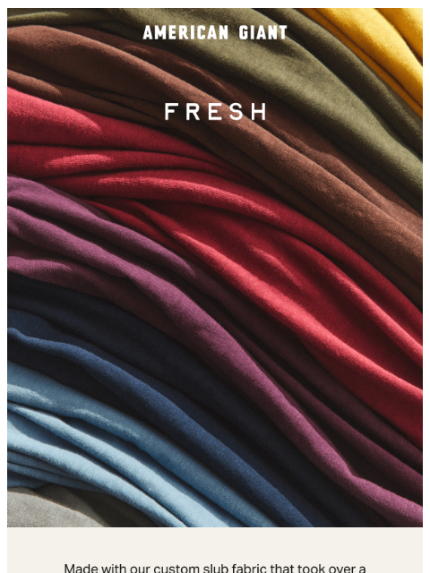 american-giant newsletter: New Colors for Premium Slub Tees