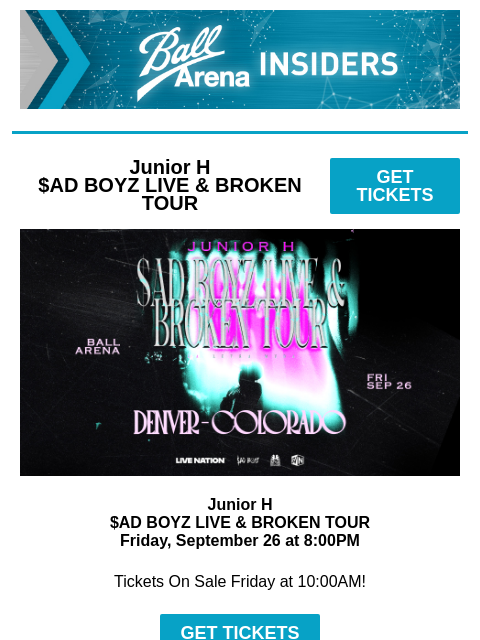 kroenkeentertainment newsletter: Linkin Park Sweepstakes | Junior H On Sale Soon!