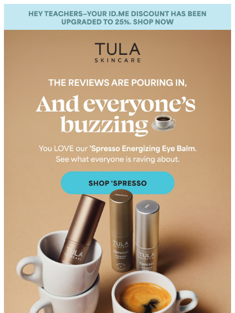 tula newsletter: "A Little Shot of Magic for Tired Eyes"