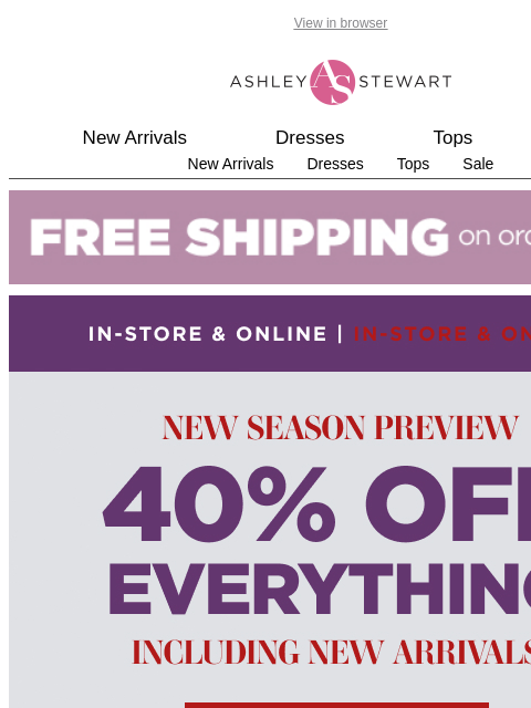 ashleystewart newsletter: INSIDE: The first look 👀 at fall's must-have styl...