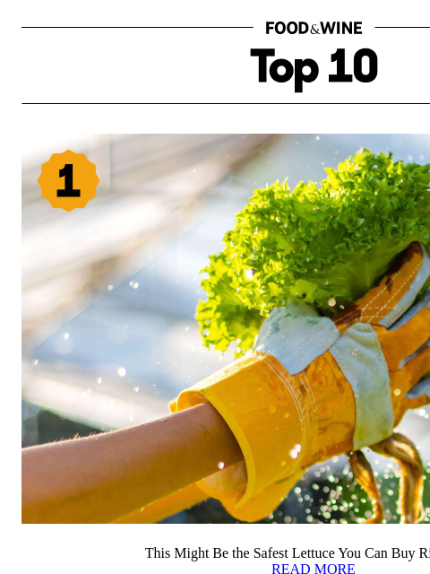 foodandwine newsletter: This Might Be the Safest Lettuce You Can Buy Right...