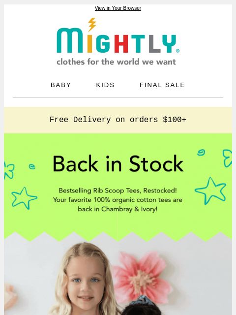 mightly newsletter: Our Rib Scoop Tees are Back! 🎉