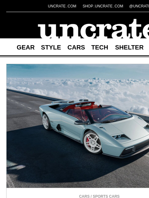 uncrate newsletter: Eccentrica V12 Roadster Lamborghini Diablo Restomo...