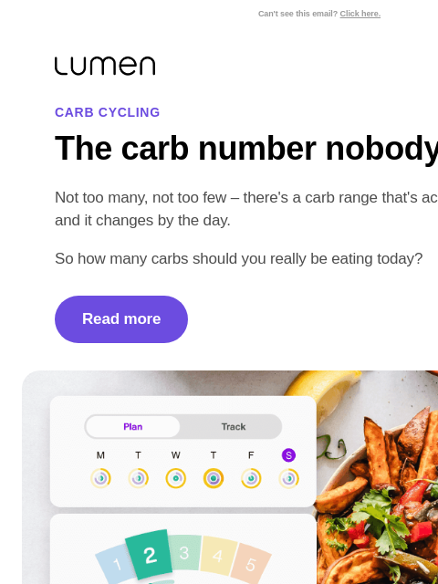 lumen newsletter: The carb number nobody tells you