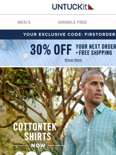 untuckit newsletter: Your New Favorite ($68) Shirt Is Here