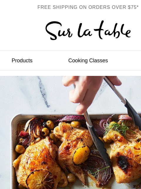 surlatable newsletter: Solve supper with simple sheet pan meals.