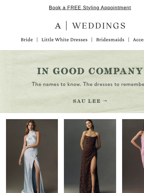 anthropologie newsletter: Name dropping the best in bridal