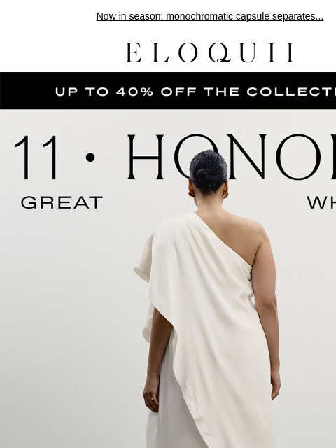 eloquii newsletter: High Summer in White
