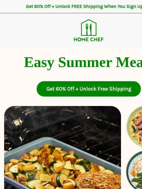 homechef newsletter: Our summer meals are easy peasy 🍋 squeezy