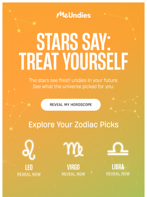 meundies newsletter: Open for your August horoscope