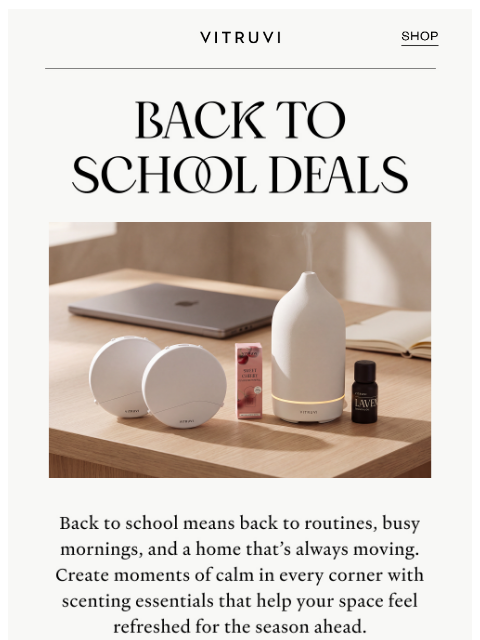 vitruvi newsletter: Back To School Savings Start Now 📚