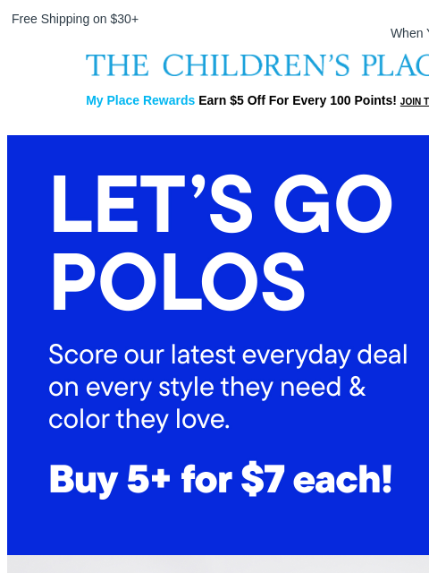 childrensplace newsletter: Ready to Find Their Perfect Polo? 👕