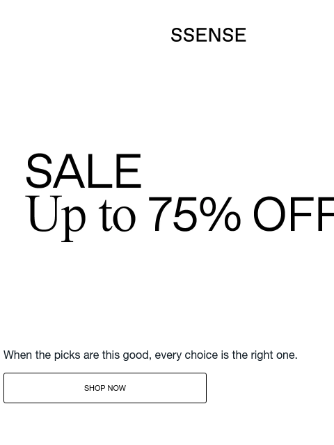 ssense newsletter: You've Got Big Choices Ahead Of You