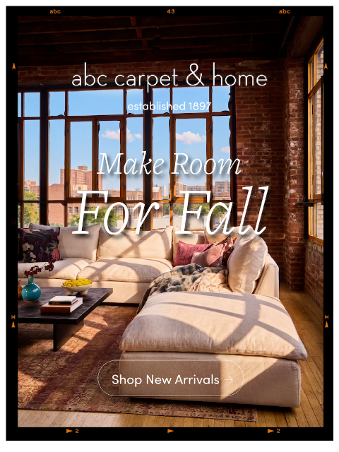 abchome newsletter: Make Room for FALL