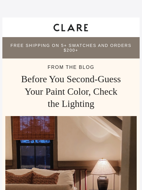 clare newsletter: Your paint isn't changing... the light is.