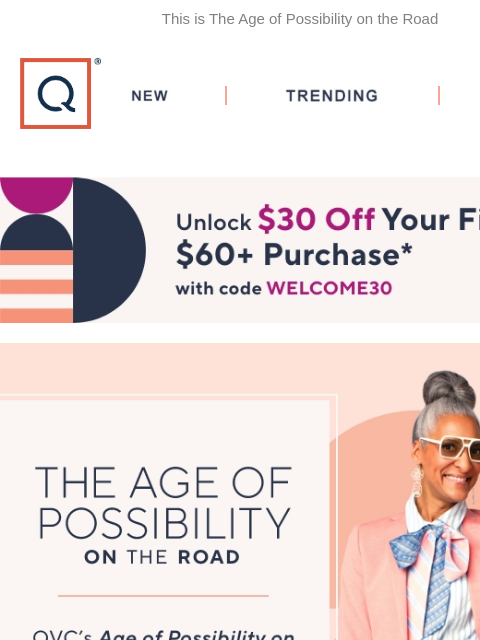 This is The Age of Possibility on the Road QVC New TRENDING DEALS Unlock $30 off Your First Purchase Carla Hall AOP AOP Picked Just for You Bumblebella by Jill Martin Dreamy Jersey Notch-Collar Pajama