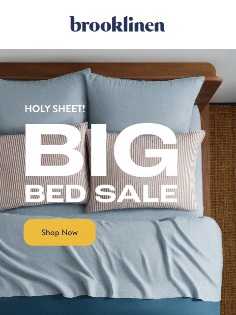 brooklinen newsletter: SALE SALE SALE!