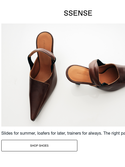 ssense newsletter: Over Your Shoes? Sale Can Help