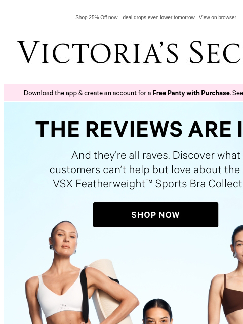 victoriassecret newsletter: The Sports Bras Getting Rave Reviews