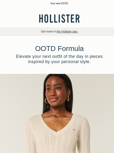 hollisterco newsletter: Picked-for-you tops + jeans.