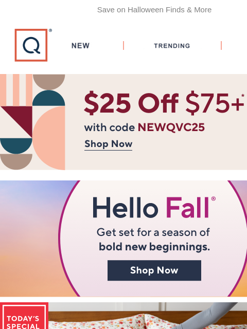 qvcemail newsletter: Hello Fall®! Harvest the Deals