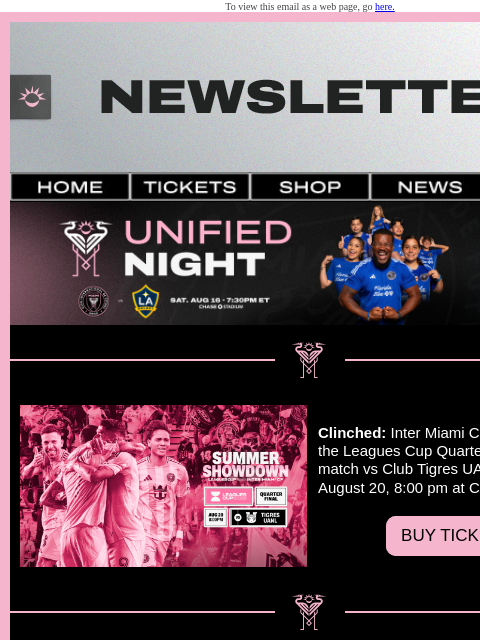 intermiamicf newsletter: News From Inter Miami CF: Quarterfinals, First Goa...
