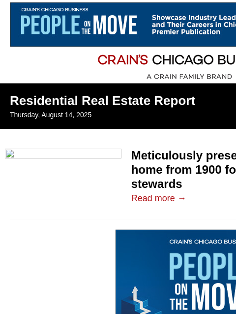 crainalerts newsletter: 125-year-old Lakeview relic for sale