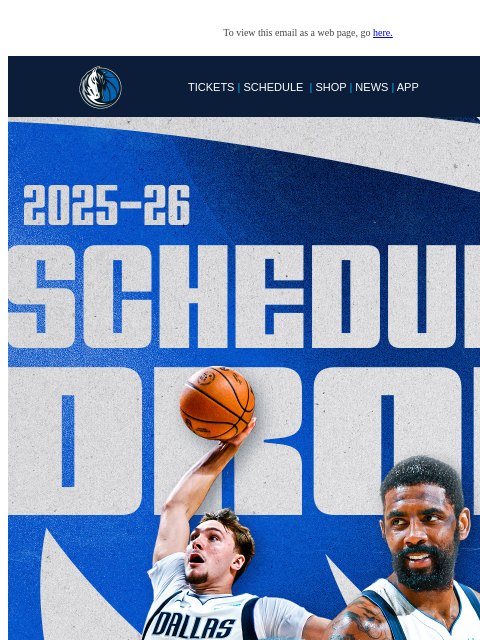 mavsmail newsletter: 🏀 The Wait Is Over: The 25-26 Schedule is Here!