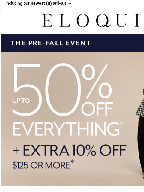 eloquii newsletter: OMG! Up to 50% off *everything*