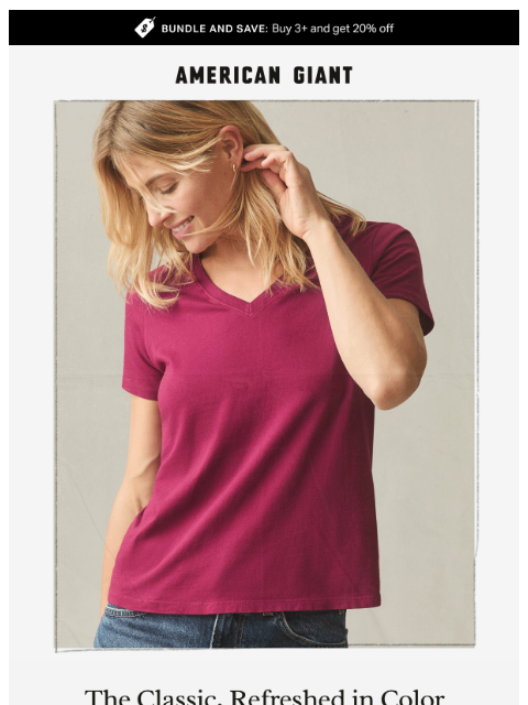 american-giant newsletter: New Colors for Classic Tees
