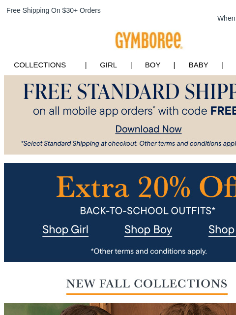 gymboree newsletter: 3 New Fall Collections Have Arrived
