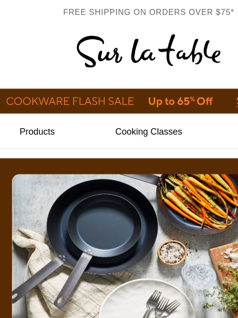 surlatable newsletter: Flash Sale: Up to 65% off starts today.