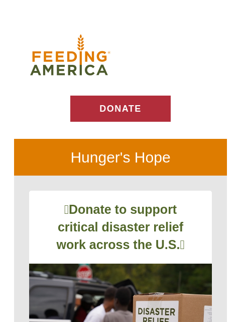feedingamerica newsletter: How will you take action for neighbors facing hung...