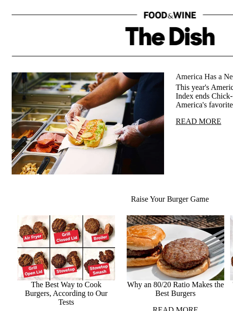 foodandwine newsletter: America Has a New No. 1 Fast Food Chain